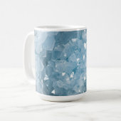 Icy Blue Celestite Crystal Geode Printed Gemstone Kaffeetasse (Vorderseite Links)