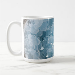 Icy Blue Celestite Crystal Geode Printed Gemstone  Kaffeetasse
