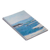 Icy Blue Coastal Winter Impressionist Notebook Notizblock (Rechte Seite)