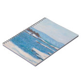 Icy Blue Coastal Winter Impressionist Notebook Notizblock (Linke Seite)