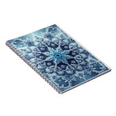 Icy Blue Crystal Fraktal Pattern Notizblock (Rechte Seite)