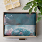 Icy Blue Elegant Mermaid Schnitt Paper v5 Seidenpapier (Geschenk)