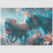 Icy Blue Elegant Mermaid Schnitt Paper v5 Seidenpapier (Vorderseite)
