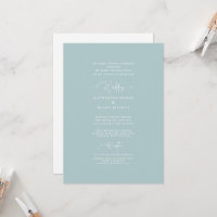 Icy Blue Formal Church Einladung zur Hochzeit