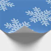 Icy Blue Frozen Schneeflocken Frohe Winter Weihnac Geschenkpapier (Ecke)