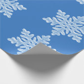 Icy Blue Frozen Winter Frostige Schneeflocken Weih Geschenkpapier (Ecke)