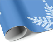 Icy Blue Frozen Winter Frostige Schneeflocken Weih Geschenkpapier (Rolleneckpunkt)