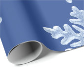 Icy Blue Frozen Winter Frostige Schneeflocken Weih Geschenkpapier (Rolleneckpunkt)