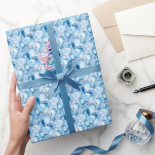 Icy Blue Gemstones Geschenkpapier