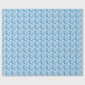 Icy Blue Gemstones Geschenkpapier (Flach)