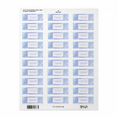 Icy Blue Glitzer Personalisiert Address Label (Vorne)
