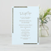 Icy Blue & Gold dazzeln die Nacht vor Einladung (Stehend Vorderseite)