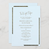 Icy Blue & Gold dazzeln die Nacht vor Einladung (Vorne/Hinten)