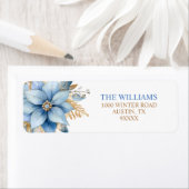 Icy Blue Gold Poinsettia Blume Weihnachten (Insitu)