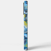 Icy Blue Green Abstrakt Marmor Texture Li Case-Mate iPhone Hülle (Rückseite / Links)