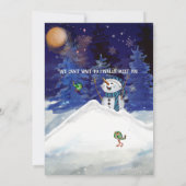 Icy Blue "It Takes a Village" Winter Baby Shower Einladung (Rückseite)