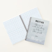 Icy Blue Journal with Name Personalization Notizblock (Innenseite)