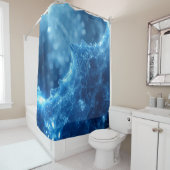 Icy Blue Magical Ice Crystal Snowflake Duschvorhang (Beispiel)