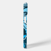 Icy Blue Marbled Abstrakt Case-Mate iPhone Hülle (Rückseite / Rechts)