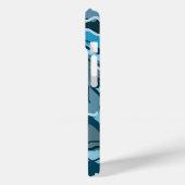 Icy Blue Marbled Abstrakt Case-Mate iPhone Hülle (Rückseite / Links)