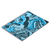 Icy Blue Marbled Abstrakt Notizblock (Linke Seite)
