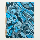 Icy Blue Marbled Abstrakt Planer (Vorderseite)