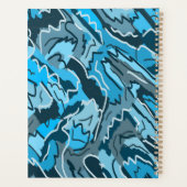 Icy Blue Marbled Abstrakt Planer (Rückseite)