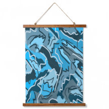 Icy Blue Marbled Abstrakt