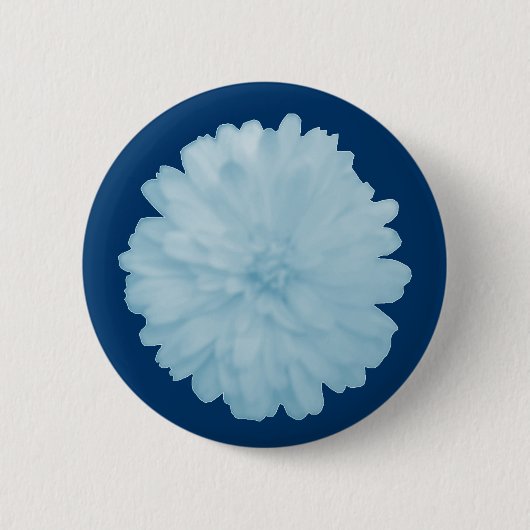 Icy Blue Marigold Button (Vorderseite)