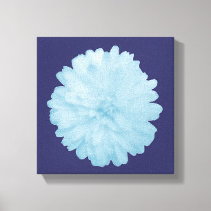 Icy Blue Marigold Canvas Print Leinwanddruck