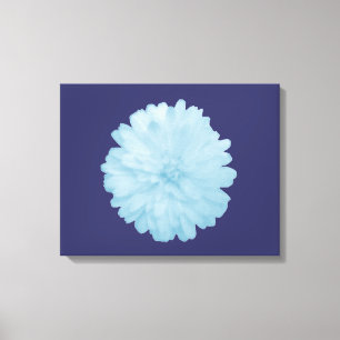 Icy Blue Marigold Canvas Print Leinwanddruck