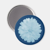 Icy Blue Marigold Magnet (Vorderseite/Rückseite)