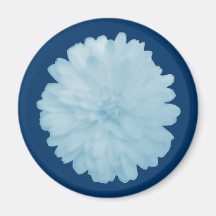 Icy Blue Marigold Magnet