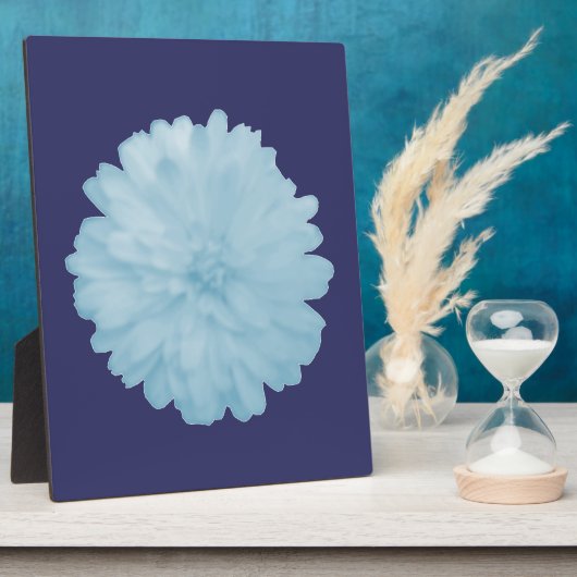 Icy Blue Marigold Plaque Fotoplatte (Seite)