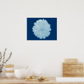 Icy Blue Marigold Poster (Küche)