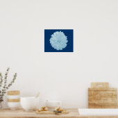Icy Blue Marigold Poster (Küche)