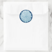Icy Blue Marigold Round Stickers (Tasche)
