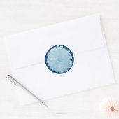 Icy Blue Marigold Round Stickers (Umschlag)