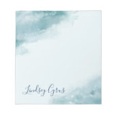 Icy Blue Mattiert Watercolor Notizblock (Vorderseite)