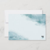 Icy Blue Mattiert Watercolor Unterkünfte Einladung (Rückseite)