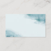 Icy Blue Mattiert Watercolor Visitenkarte (Rückseite)