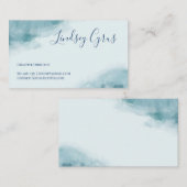 Icy Blue Mattiert Watercolor Visitenkarte (Vorne/Hinten)