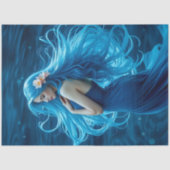 Icy Blue Mermaid Schnitt Paper v2 Seidenpapier (Vorderseite)