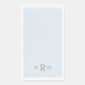 Icy Blue Monogram Serviette (Vorderseite)