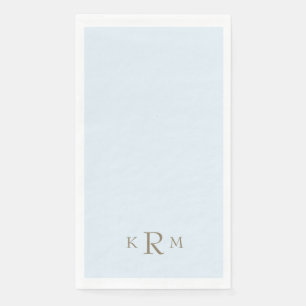 Icy Blue Monogram Serviette