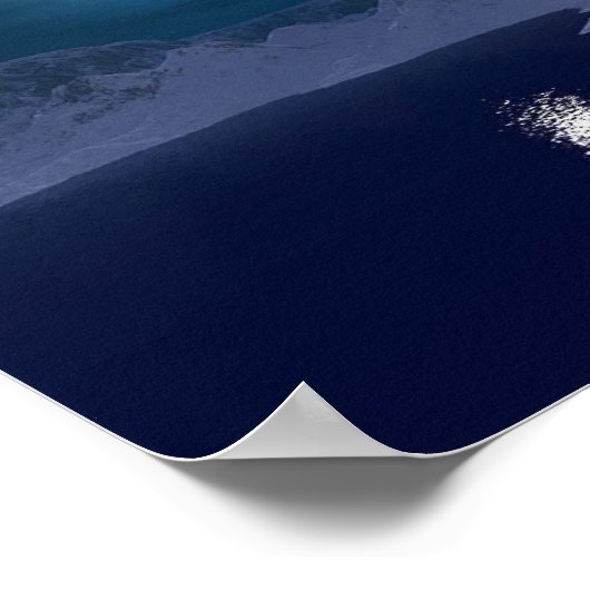 Icy Blue Moonlight Poster (Ecke)