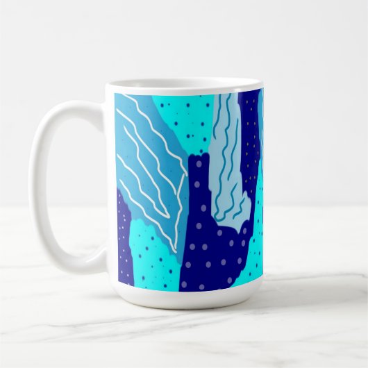 Icy Blue Ocean Abstrakt Kaffeetasse (Links)
