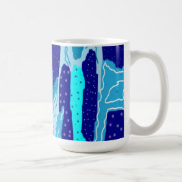 Icy Blue Ocean Abstrakt Kaffeetasse