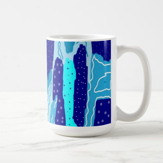 Icy Blue Ocean Abstrakt Kaffeetasse (Rechts)
