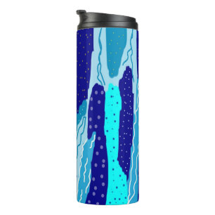 Icy Blue Ocean Abstrakt Thermosbecher